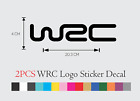 2 PCS WRC Logo World Rally Championship Vinyl Decal Sticker 8 INCH WIDE