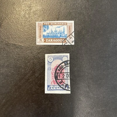 Spain 1945 Zaragoza LOCAL Pro-Seminario 5 CTS Used AIRPLANE - Image 1 of 4