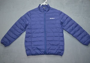 Eddie Bauer Youth Size Small 7/8 Packable 80% Down Navy Blue Kids - Picture 1 of 11