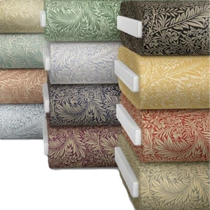 William Morris Larkspur Cotton Fabric Floral Leaf Cottage Dressmaking 150gsm - Picture 1 of 15