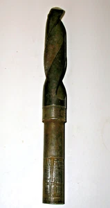 Drill Bit Detroit Twist Drill Co. 27/32" w 11/16" Shaft 7.5" Long Vintage Used - Picture 1 of 9