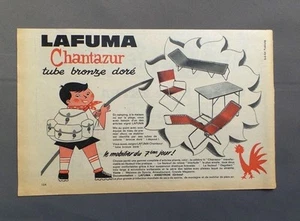 PUB PUBLICITE ANCIENNE ADVERT CLIPPING 140517 LAFUMA CHANTAZUR TUBE BRONZE DORE - Imagen 1 de 1