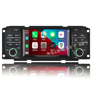 Unidad de cabeza de radio estéreo de automóvil navegación para Jeep Dodge Ram Chrysler Carplay automático - Imagen 1 de 7
