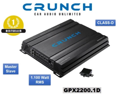 Crunch GPX 2200.1D Digital Mono 1-Kanal Verstärker Endstufe Amplifier 2200 Watt - Bild 1 von 4