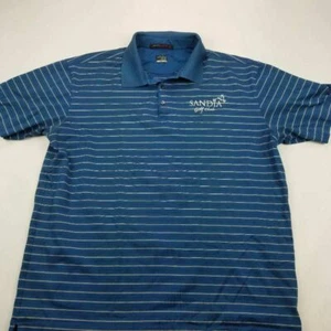 Tiger Woods Shirt Mens XL Blue Golf Polo Golf Short Sleeve Nike DriFit - Picture 1 of 9