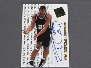 1998 Press Pass Authentics Tim Duncan Autograph Auto RC HOF Spurs Legend! Signed - Picture 1 of 8