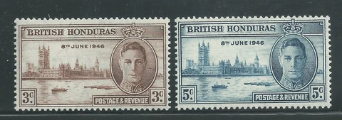 British Honduras Scott # 127-128 MNH Peace Issue Cover