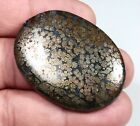 80 CT NATURAL MINERAL MARCASITE HADEED OVAL CABOCHON PENDANT GEMSTONE ER-201
