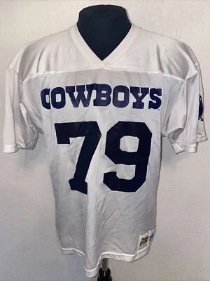 Camiseta de fútbol americano retro vintage de los Dallas Cowboys NFL Roach #79 XL blanca majestuosa Foto 1 de 4