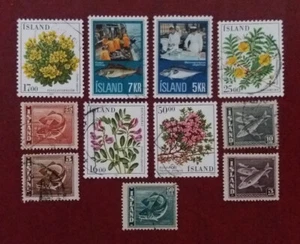ICELAND 1939-1888 Used Selection Fish & Flowers VF to XF 1778 - Picture 1 of 2
