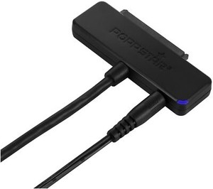 Poppstar USB 3.1 Gen 1 Typ A Festplatten Adapter für HDD und SSD 2,5" + 3,5"