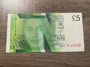 Gibraltar 5 Pound Banknote. 5 Pounds Banknotes Gibraltar 2011 UNC. Single Bill H - Picture 1 of 5