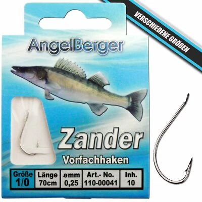 Angel Berger Vorfachhaken Zander Angelhaken gebundene Haken Angelhaken
