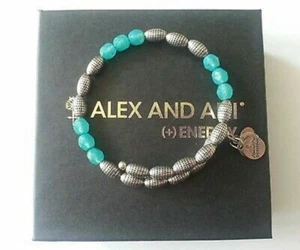ALEX and ANI VINTAGE Mint NOUVEAU DECORATIVE SILVER Beaded WRAP Bracelet - Picture 1 of 3