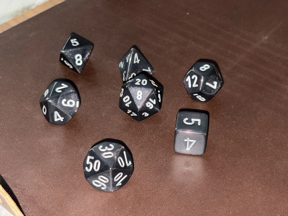 Juego de dados Chessex Borealis Smoke DnD CHX 27428 FUERA DE SERVICIO DIFÍCIL DE ENCONTRAR raro  Foto 1 de 4