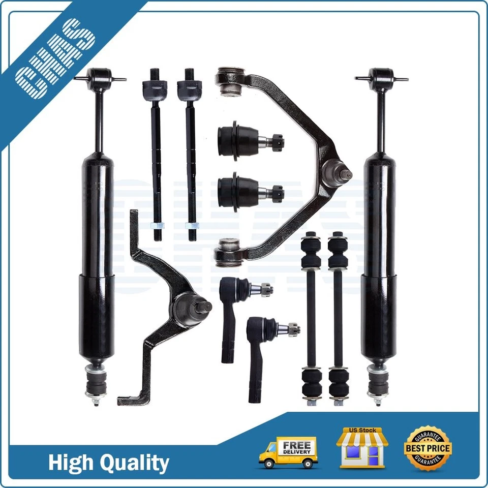 Fits Ford Explorer Ranger Front Shocks Tie Rods Ball Joints Sway Bar Control Arm - Image 1 of 4