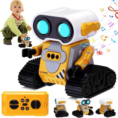 Intelligente Roboter für Kinder, RC Robot mit LED-Augen und Musik, (Gelb) - Bild 1 von 4