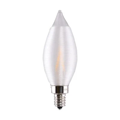 4 Watt CA11 LED - Satin Spun Clear - Candelabra base - 2700K - 120 Volt - Carded - Image 1 of 4