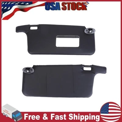 2Pcs Interior Sunvisor Black Color LHD For Honda Civic 1996 1997-01 US Foto 1 de 4