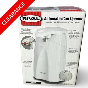 NUEVO Abrelatas Automático Rival CN738 Blanco Nuevo Antiguo Stock con Afilador de Cuchillos - Imagen 1 de 4