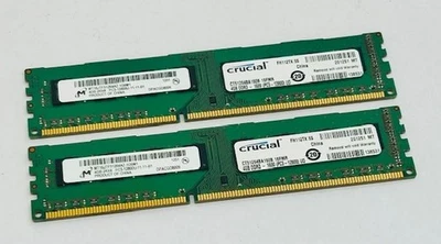 8GB (2 x 4GB) Micron MT16JTF51264AZ-1G6M1 PC3-12800U 1600MHz Non-ECC DDR3 Memory - Image 1 of 4