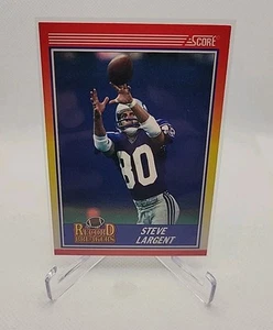 1990 Score Football Steve Largent Lawrence Taylor WRONG BACK ERROR CARD RARE 571 - Picture 1 of 2