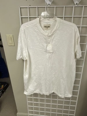 Camisa Henley Eddie Bauer Algodón Blanco Talla XXL. Manga corta. Algodón. Usado en excelente estado. Foto 1 de 4