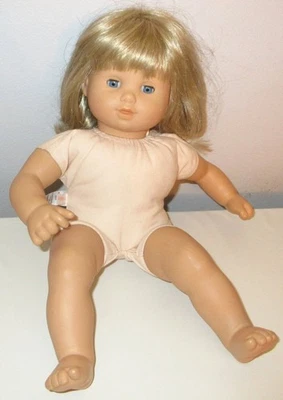 American Girl Bitty Baby 2013 Blonde Hair Blue Eyes Twin Girl  Nude READ FLAWS - Image 1 of 4