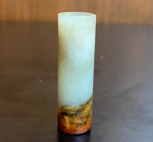 Chinese antique Han Dynasty Hetian jade multi-colored long beads - Picture 1 of 15