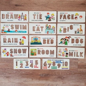 Vintage 1972 Fisher-Price Schultage Schreibtisch Schablone Ersatzkarten - 14 von 16 - Bild 1 von 12