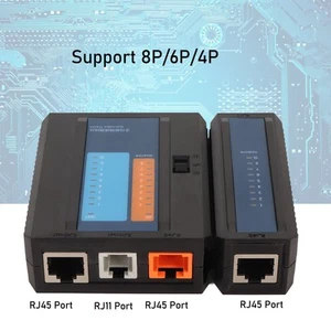 Network Cable Tester RJ45 RJ11 8P 6P 4P Fault Diagnosis LED Indicator Line De CB - Afbeelding 1 van 24