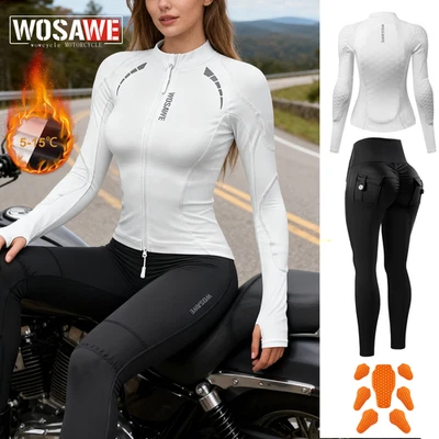 WOSAWE Motorradfahren Anzug Frauen Winter Racing Jacket & Pants CE Protektoren - Imagem 1 de 4