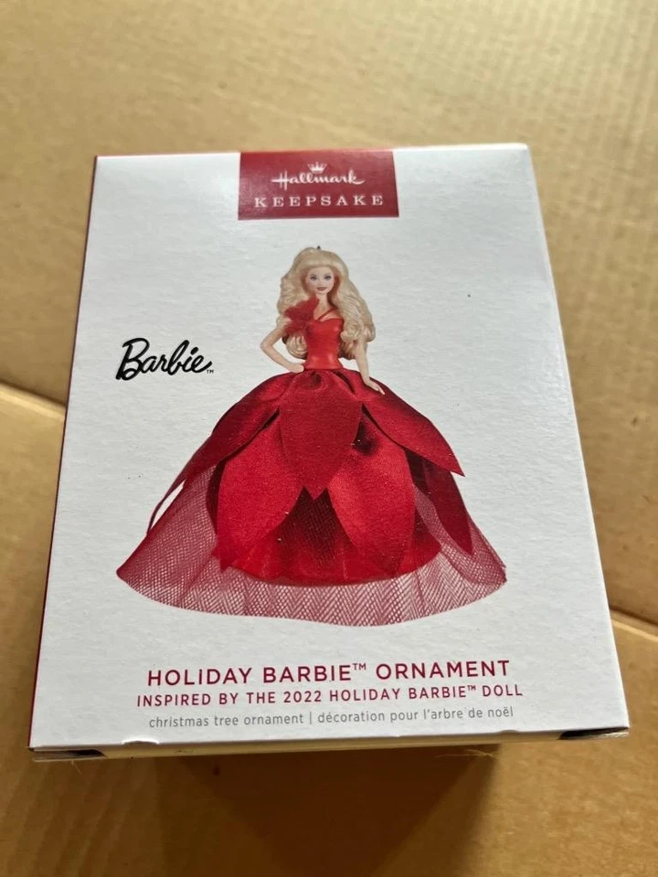 Hallmark Keepsake украшение 2022 праздник Барби красный платье светлые волосы новый в коробке #8 8 - Изображение 1 из 1