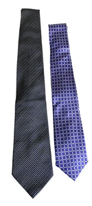 LRL Lauren Ralph Lauren Chaps Silk Mens Tie LOT OF 2 Necktie Purple Black Yellow - Picture 1 of 15