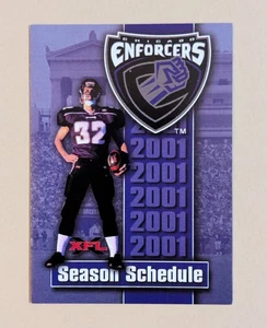2001 Chicago Enforcers Football Pocket Schedule XFL 🏈🏈 - Picture 1 of 2