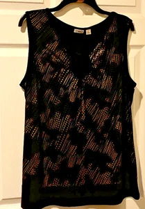 Cato Top Black and Copper sleeveless XL - Picture 1 of 4