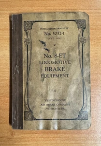 1936 Westinghouse Air Brake Co Instruction Pamphlet #5032-1 Brake Equipment 8-ET - Picture 1 of 3