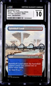 MTG Magic the Gathering Outlaws of Thunder Junction Spirebluff Canal CGC 10 POP1 - Picture 1 of 4