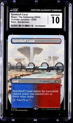 MTG Magic the Gathering Outlaws of Thunder Junction Spirebluff Canal CGC 10 POP1 - Image 1 of 4