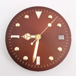 28,5 mm esfera de reloj marrón con ajuste manual movimiento ETA 2824 2836 MIYOTA 8215 DG2813 - Imagen 1 de 10