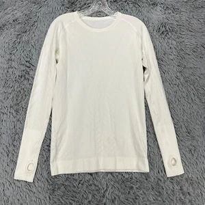 Lululemon Rest Less Pullover Women's 6? Ivory Textured LS Stretch Sporty Running - Picture 1 of 9