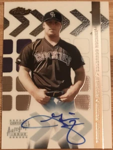2002 Topps Finest Rookie Autograph Garrett Gentry #106 Colorado Rockies - Picture 1 of 2