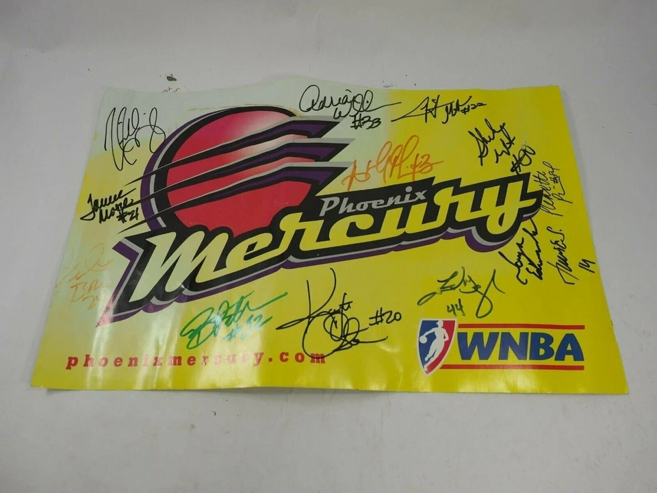 Phoenix Mercury Autographed 13 signatr WBA Women Basketball Team Poster 11x17" - Image 1 of 4