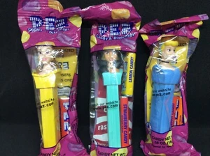 3 PEZ DISNEY PRINZESSINNEN MIT FUSS: ASCHENPUTTEL, BELLE & JASMIN IN FABRIKVERSIEGELTEN TÜTEN - Bild 1 von 4