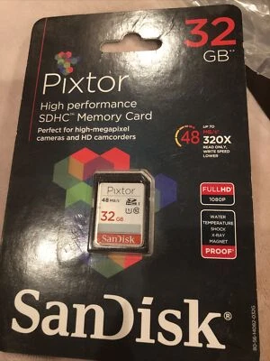 SanDisk - 32GB SDHC UHS-I Memory Card - SDSDUP-032G-AB46 1080P Class 10 U1 48MB - Image 1 of 2