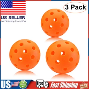 3pcs Outdoor Pickleball Balls Set 40 Holes Pickleballs Game Training Orange 2022 - Picture 1 of 8