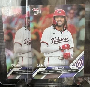 2024 Topps Now James Wood Call Up Photo Variation SP #367SP MINT Nationals - Picture 1 of 2