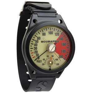 ScubaPro Depth Gauge with Boot/Wrist Strap - Imperial - Picture 1 of 1
