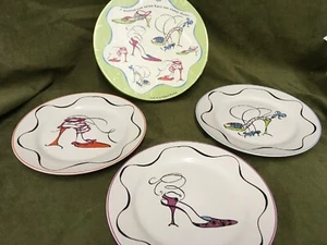 Rosanna Dessert Tea HIGH HEEL SHOES French Fashion Salad Plate (s) LOT OF 3 - Picture 1 of 6