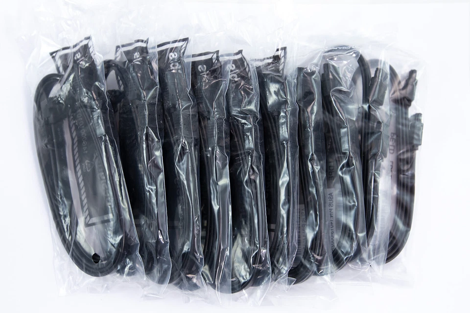 10x SATA 0,5m Kabel | SATA III 6 GB/s (5x gerade, 5x eins. gewinkelt, schwarz) - Bild 1 von 3